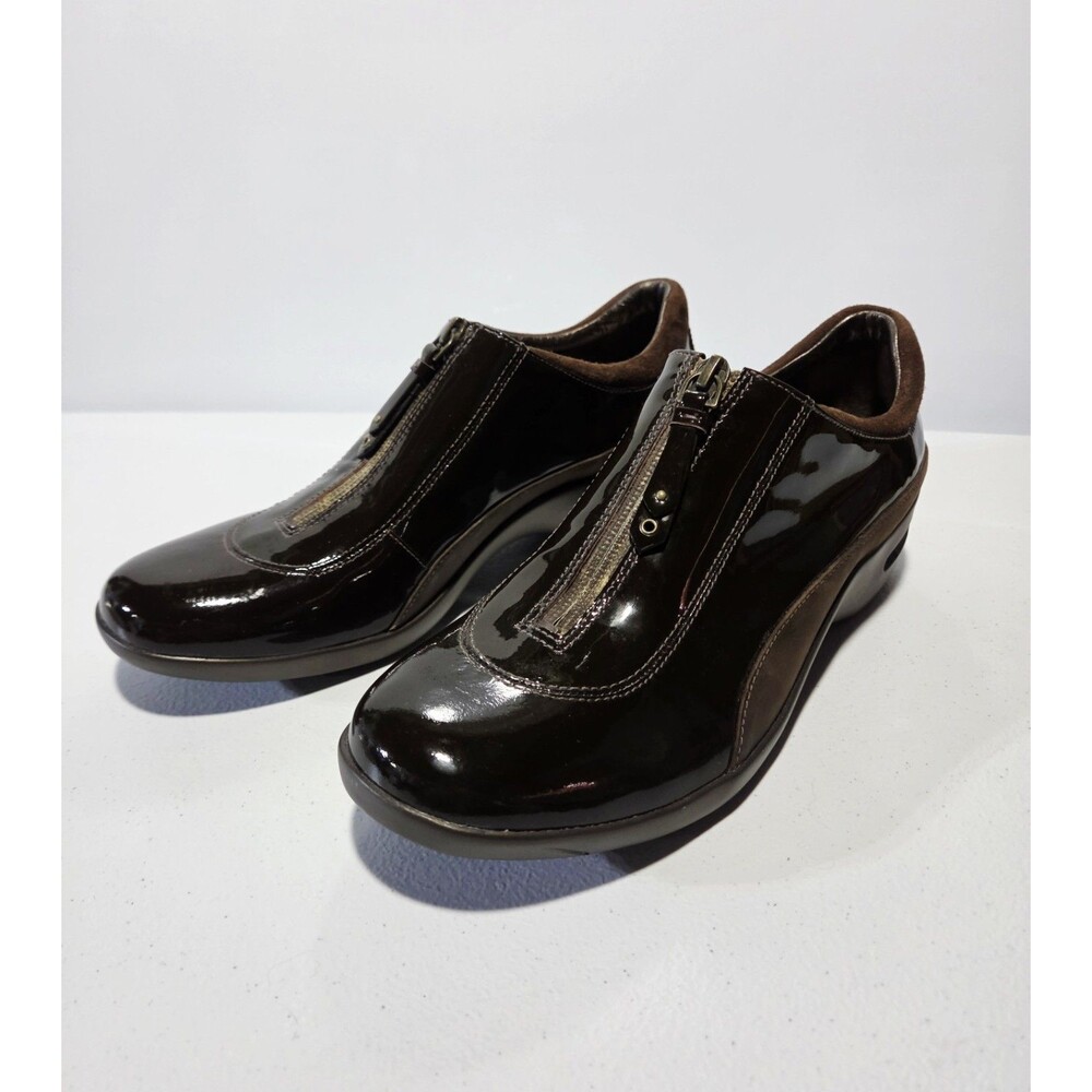 Brown Patent Leather Cole Haan Shoes Women's Waterproof Sz 9